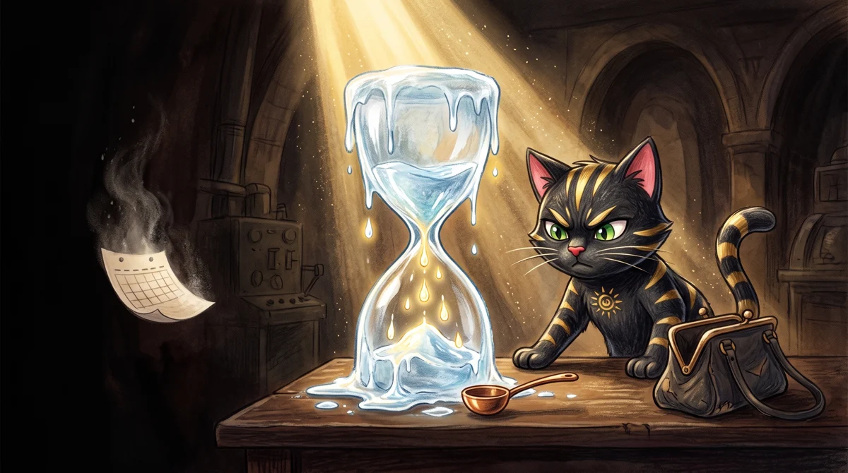 AMPM feature poster: The trial balance exists only for a single day, evaporating completely by nightfall without recurri