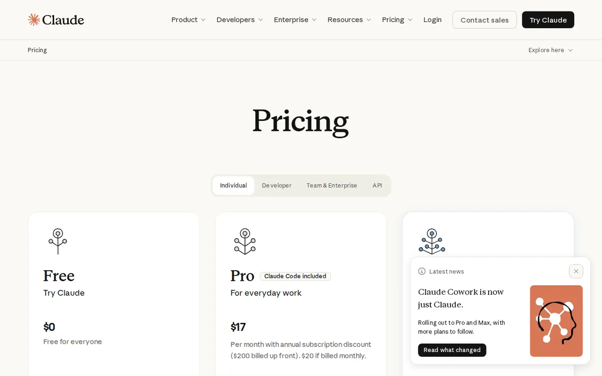 Screenshot of claude.com (official pricing page), captured 2026-10-07