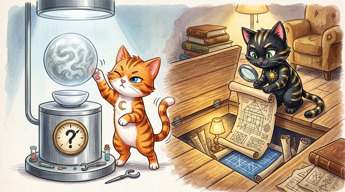 AMPM illustration: While the official page cloaks free allowances in vague fog, the investigative cats dig up archived r