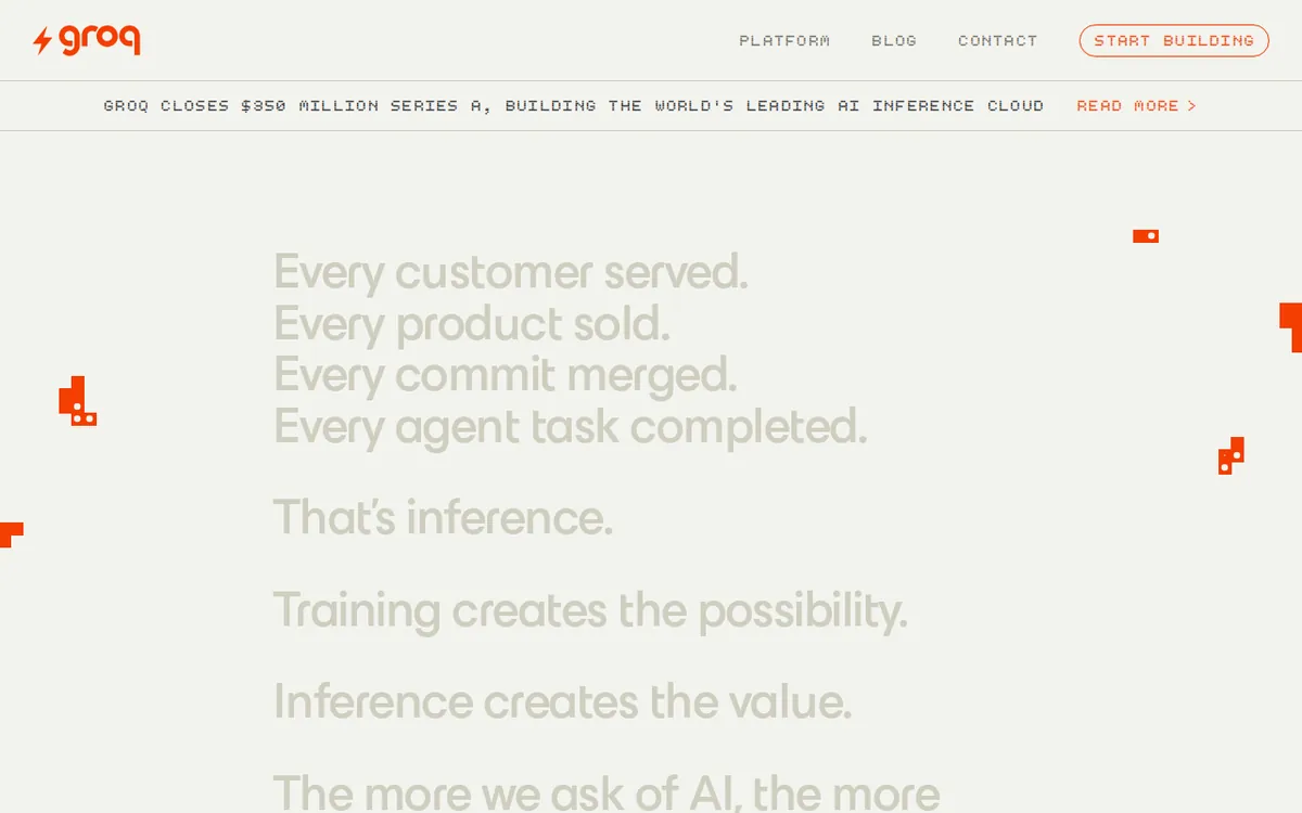 Screenshot of groq.com (official page), captured 2026-10-05