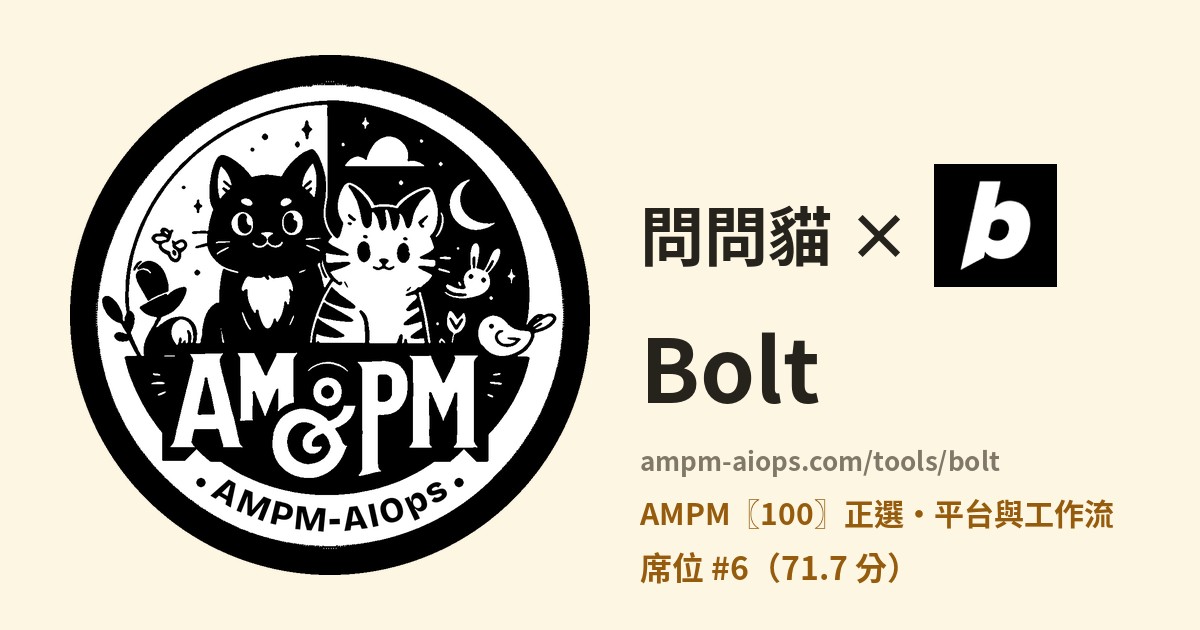 問問貓 × Bolt 價格與免費額度實查