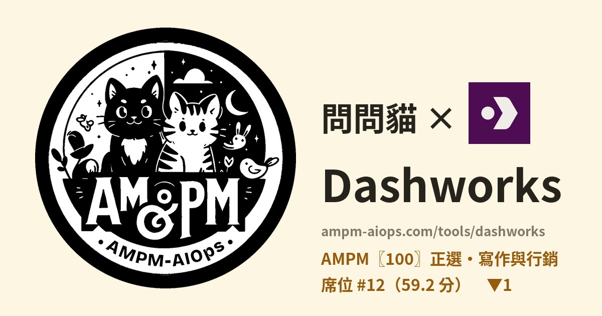 問問貓 × Dashworks 價格與免費額度實查