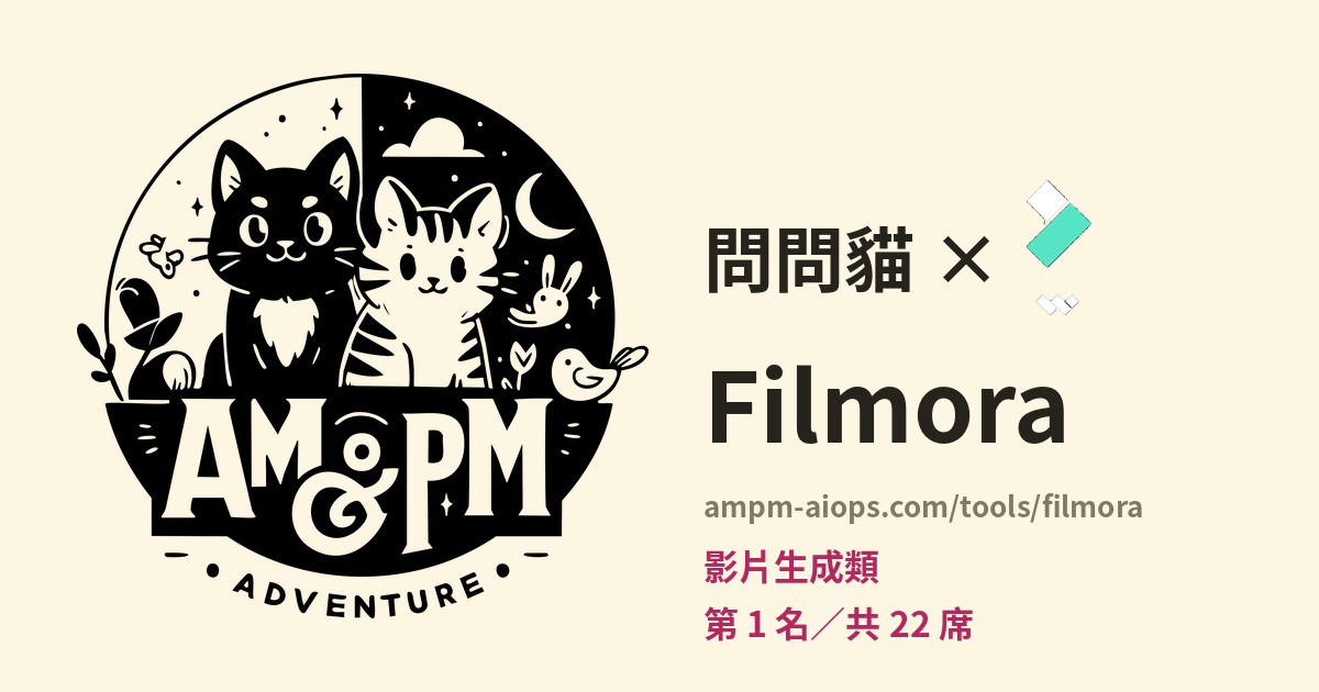 問問貓 × Filmora 價格與免費額度實查