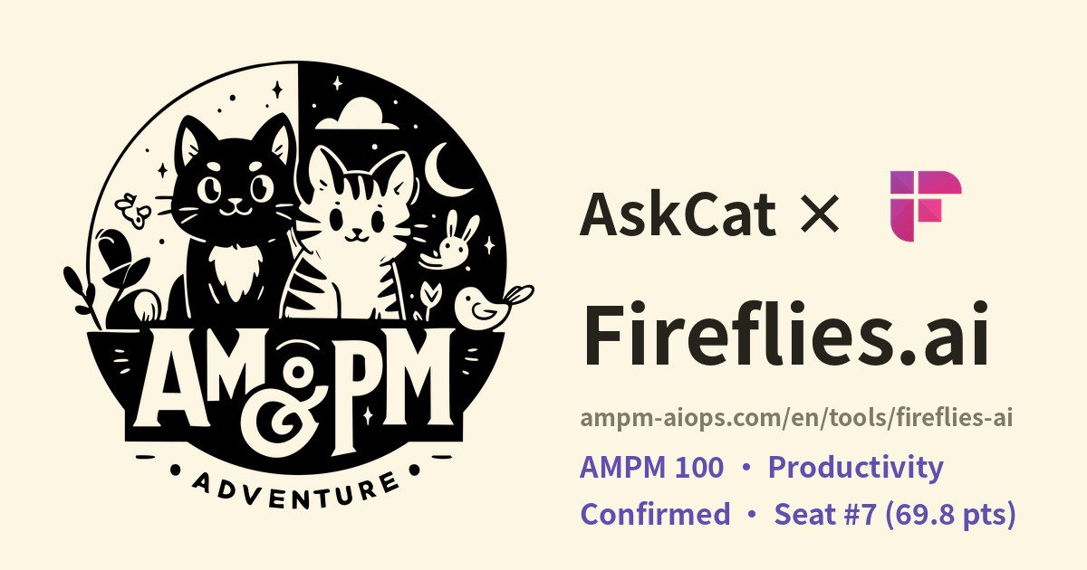 AMPM AI Ops × Fireflies.ai: verified pricing and free tier