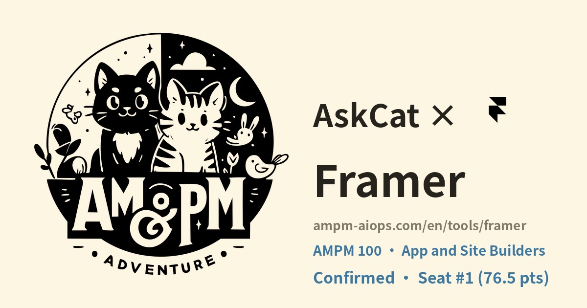 AMPM AI Ops × Framer: verified pricing and free tier
