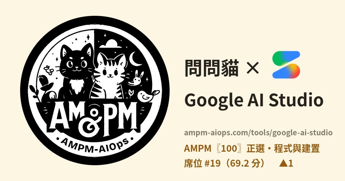問問貓 × Google AI Studio 價格與免費額度實查