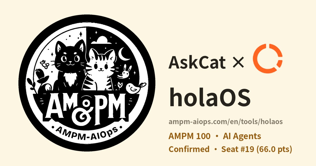 AMPM AI Ops × holaOS: verified pricing and free tier