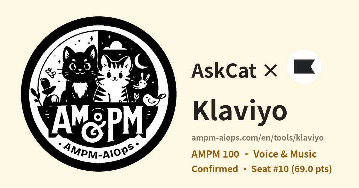AMPM AI Ops × Klaviyo: verified pricing and free tier
