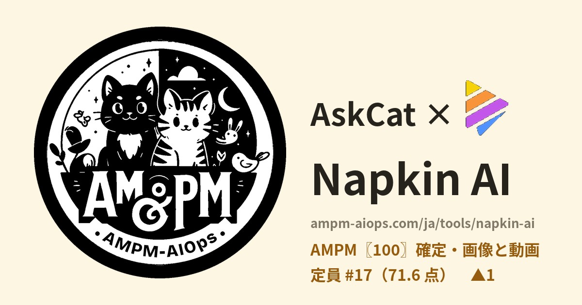 問問貓 × Napkin AI 料金と無料枠の実査