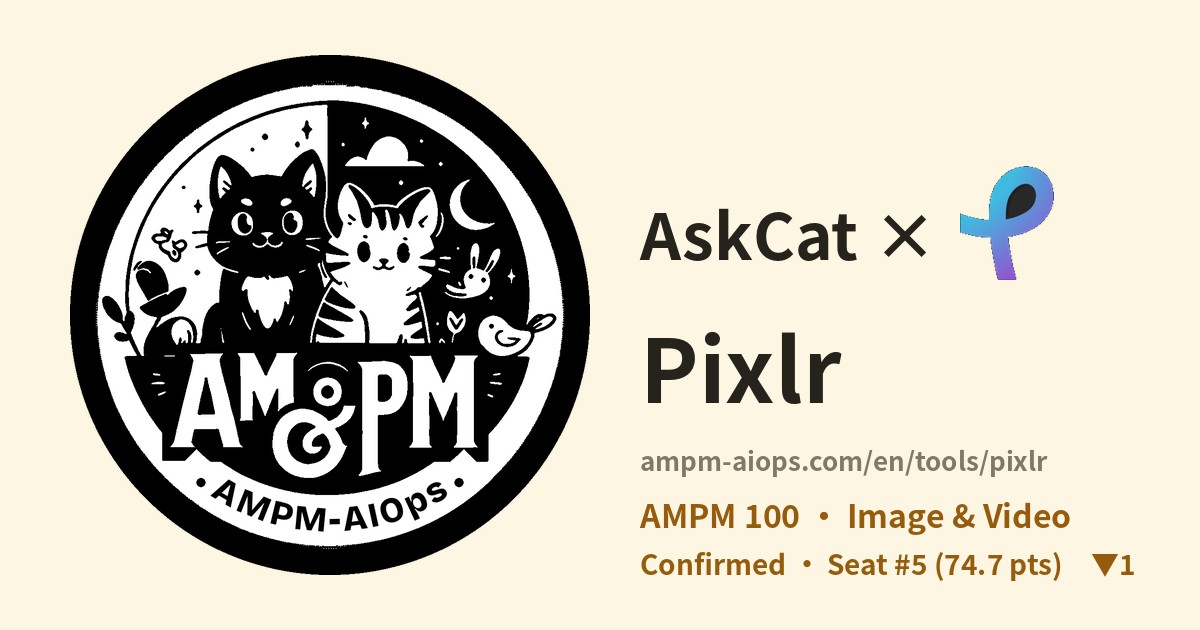 AMPM AI Ops × Pixlr: verified pricing and free tier