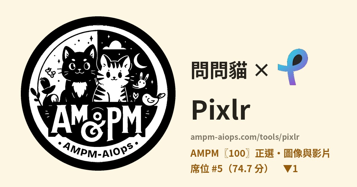 問問貓 × Pixlr 價格與免費額度實查
