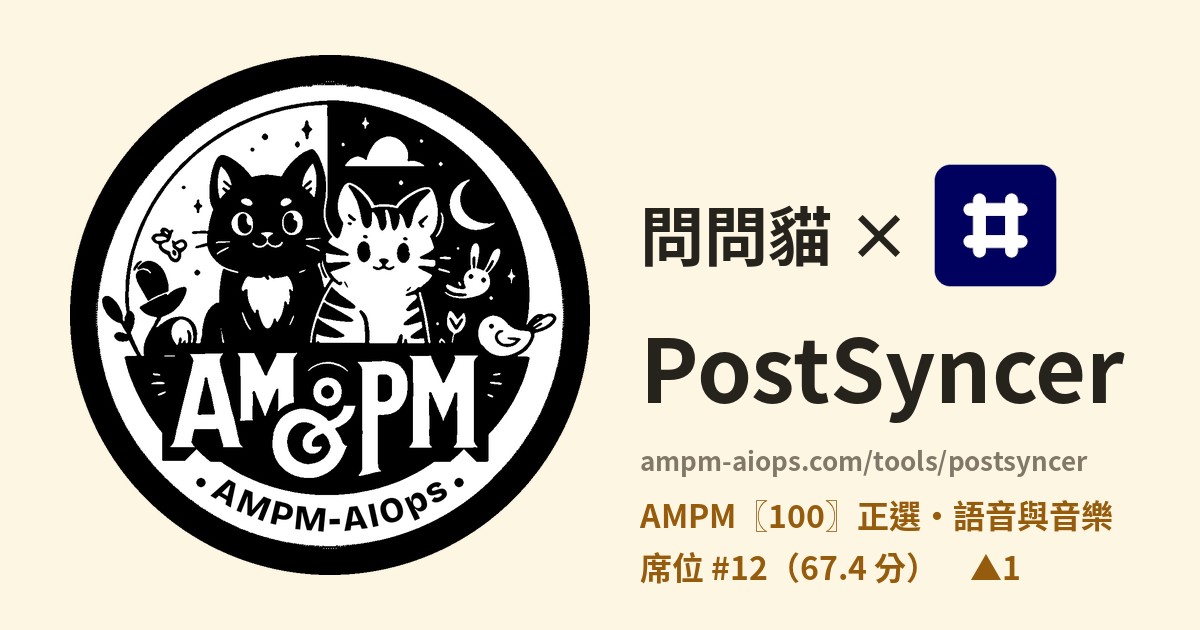 問問貓 × PostSyncer 價格與免費額度實查