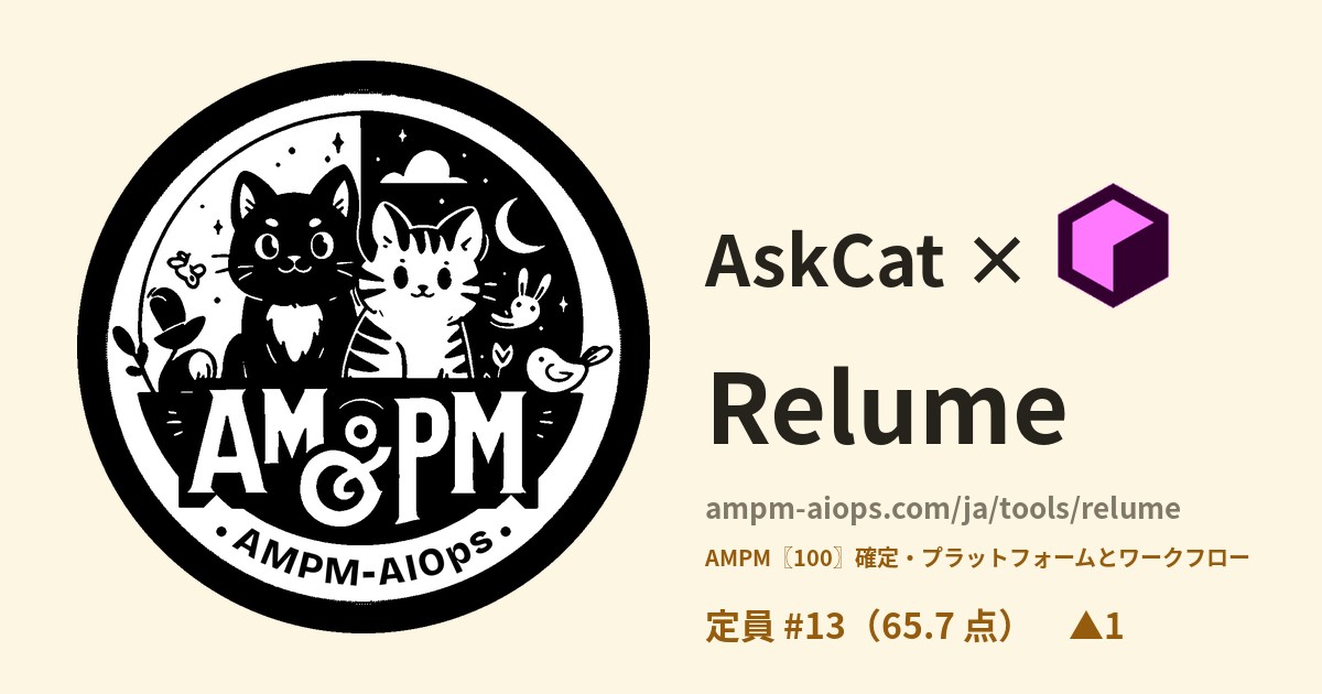 問問貓 × Relume 料金と無料枠の実査