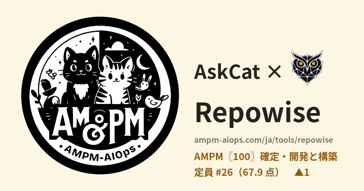 問問貓 × Repowise 料金と無料枠の実査