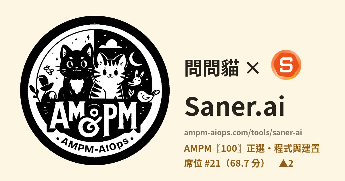 問問貓 × Saner.ai 價格與免費額度實查