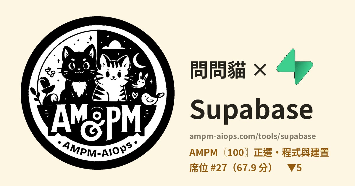 問問貓 × Supabase 價格與免費額度實查