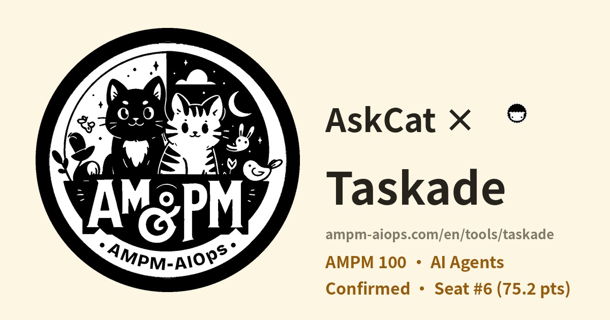 AMPM AI Ops × Taskade: verified pricing and free tier