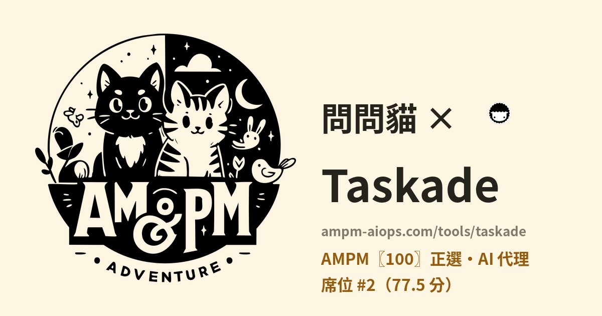問問貓 × Taskade 價格與免費額度實查