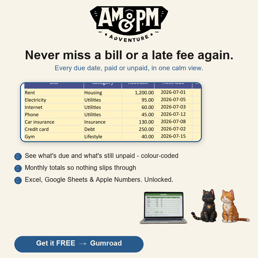 Bill Payment Tracker 帳單繳費追蹤表