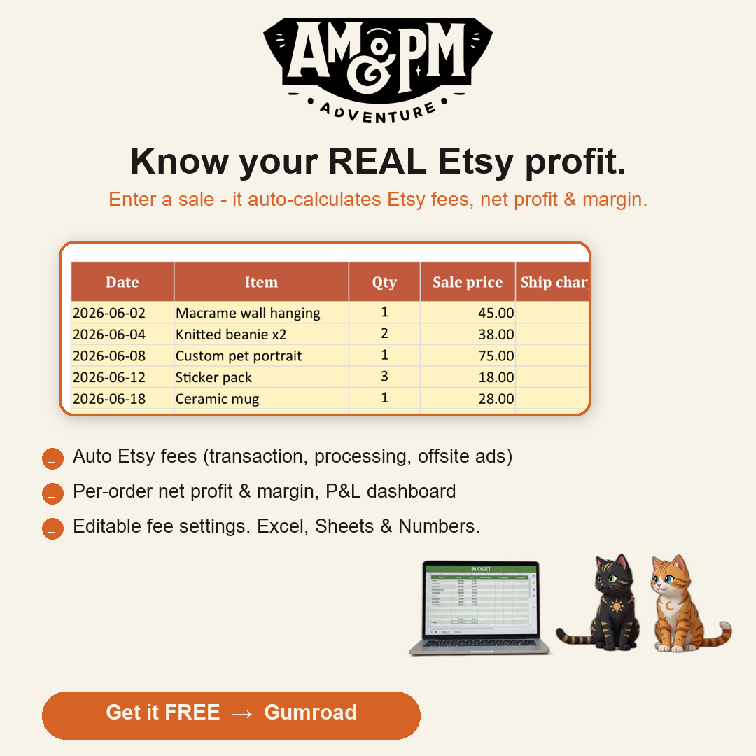 Ultimate Etsy Bookkeeping Etsy終極賣家記帳表