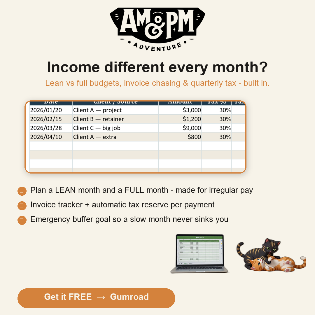 Variable Income Budget Planner 不固定收入預算表